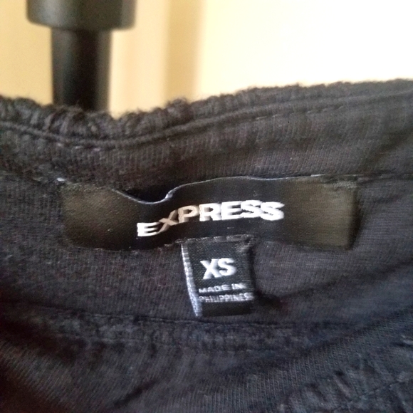 Express Women's Jumpsuit Black Wait Drawstring Sleeveless Size XS fits like S/M - Picture 2 of 2